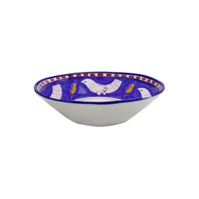 Arcucci Materia piuma blu piatto fondo 23 cm