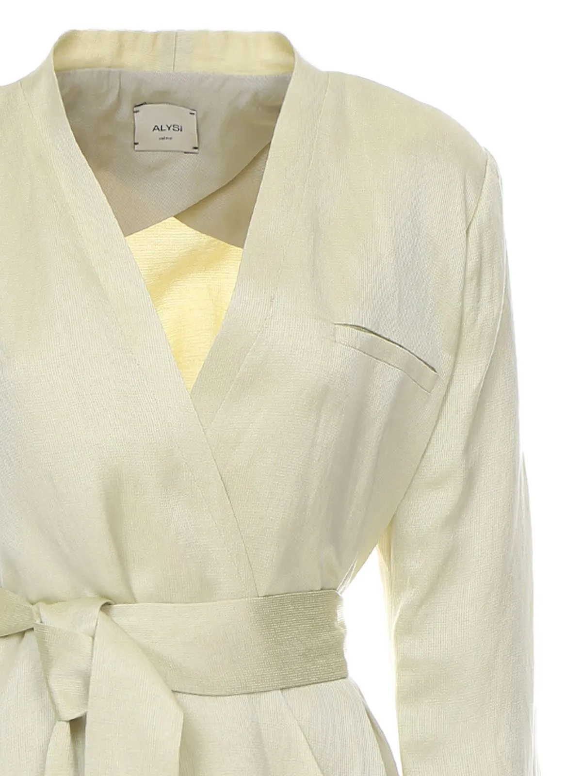 BLAZER GIALLO VANIGLIA IN RASO MALFILE'