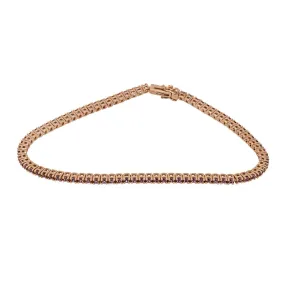 Bracciale tennis con topazi rosa