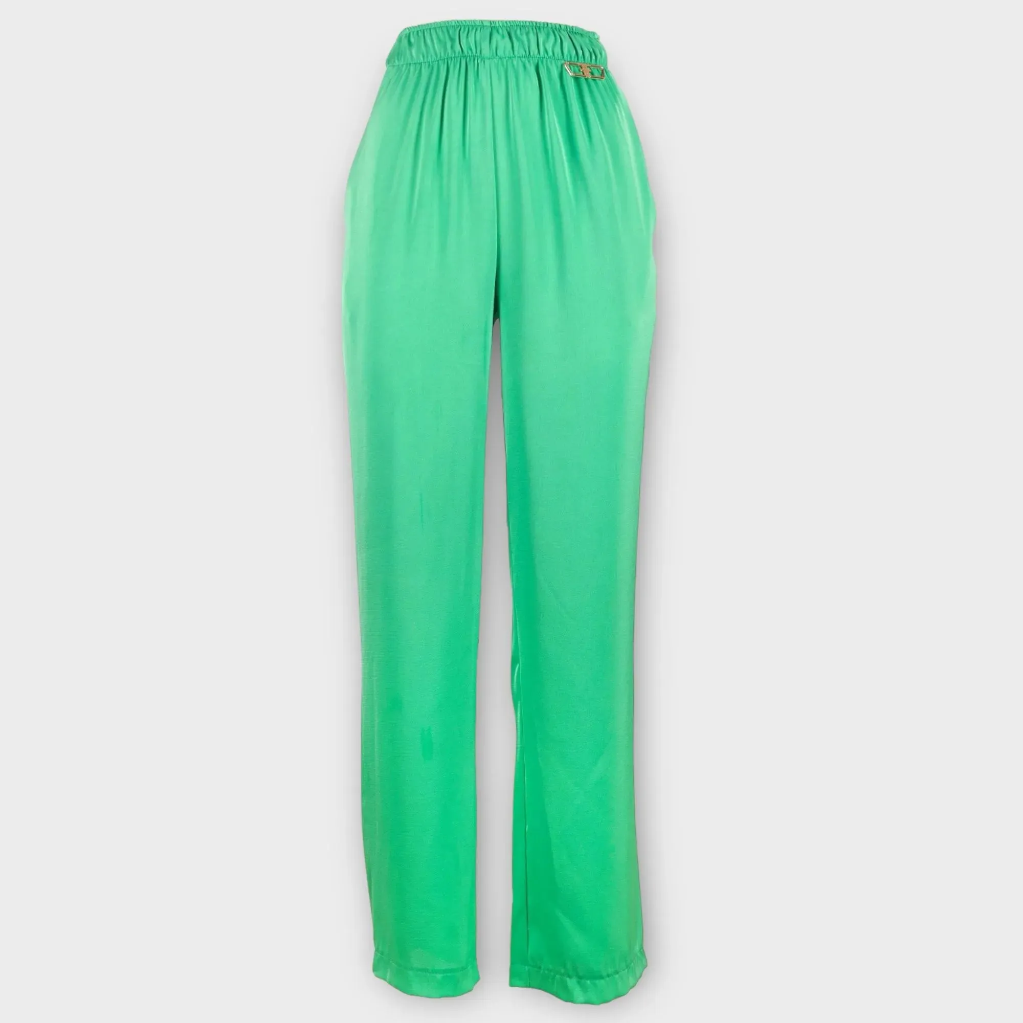 Fracomina – Pantalone regular modello jogger in raso