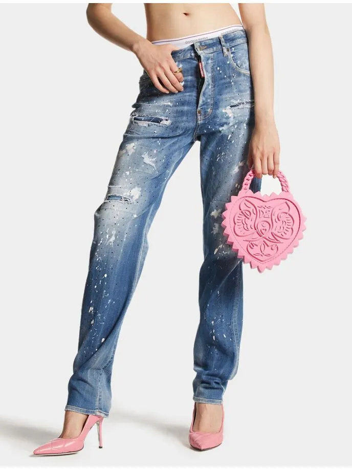 Jeans con strass