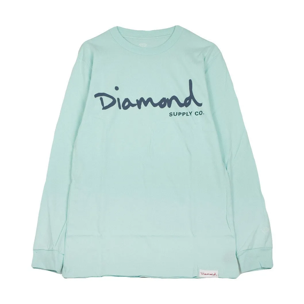 Maglietta Manica Lunga Uomo Og Script L/s Diamond Blue
